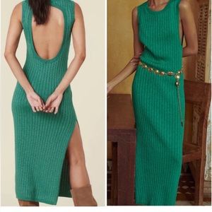 House of Harlow 1960 MERCURY KNIT Maxi Dress Emerald Green